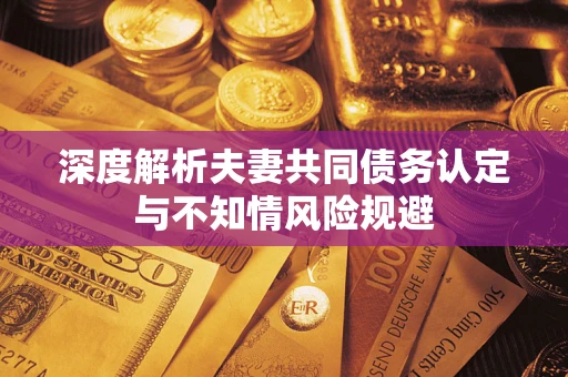 北京深度解析夫妻共同债务认定与不知情风险规避
