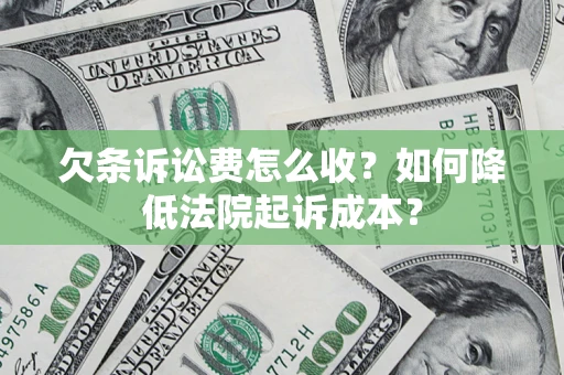 北京欠条诉讼费怎么收？如何降低法院起诉成本？