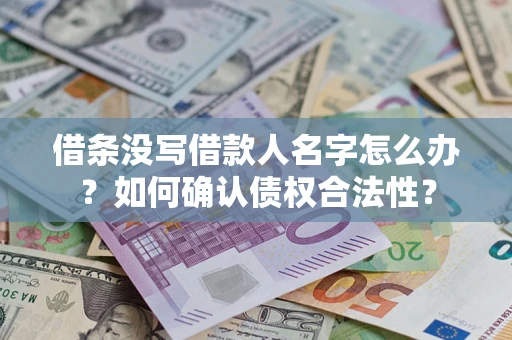 北京借条没写借款人名字怎么办？如何确认债权合法性？