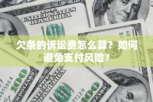 北京欠条的诉讼费怎么算？如何避免支付风险？
